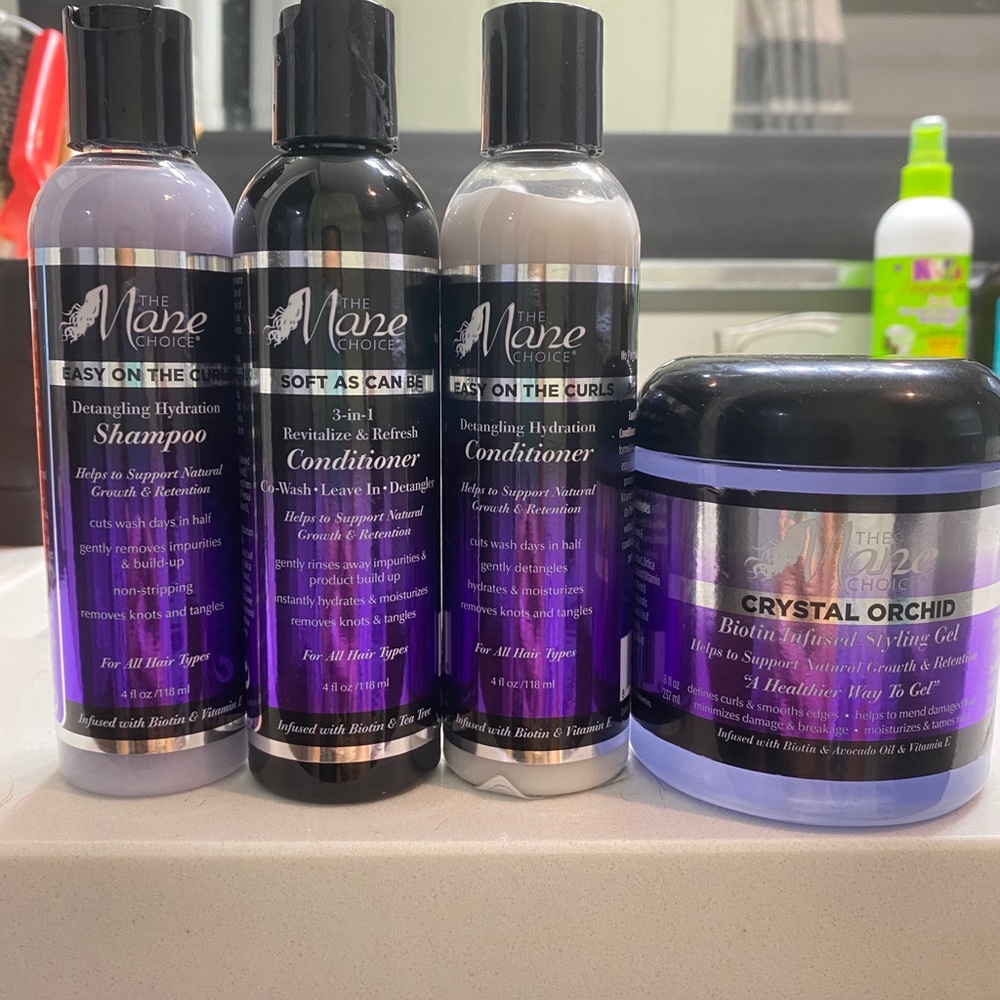 Shampoo, conditioner, and styling gel
